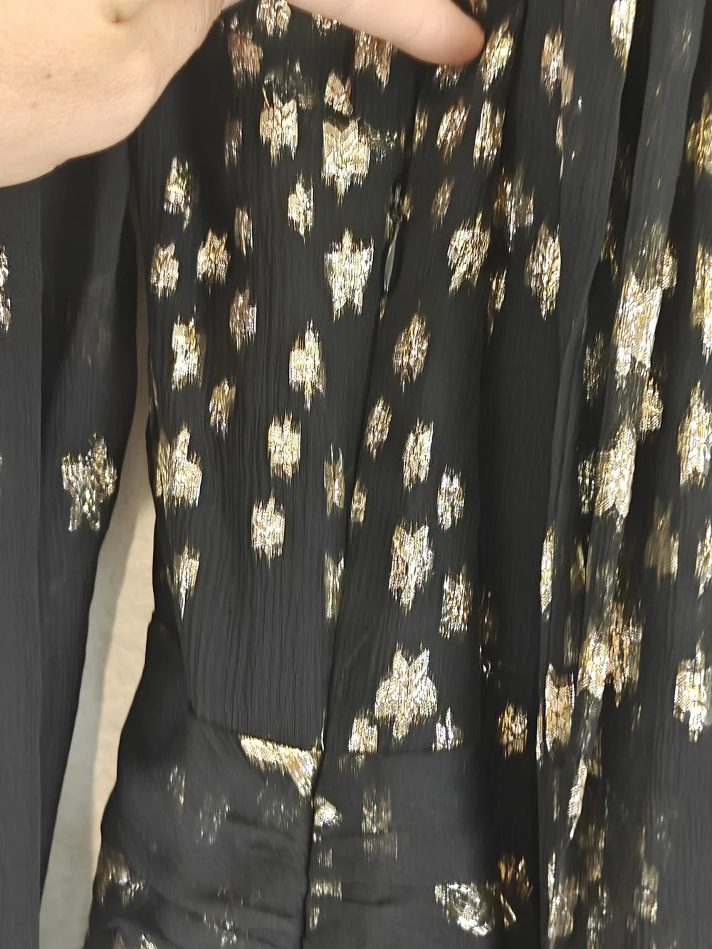 LoveShackFancy Rina Metallic Star Mini Dress Silk Blend Fairytale Party Sz 2 - Picture 15 of 16